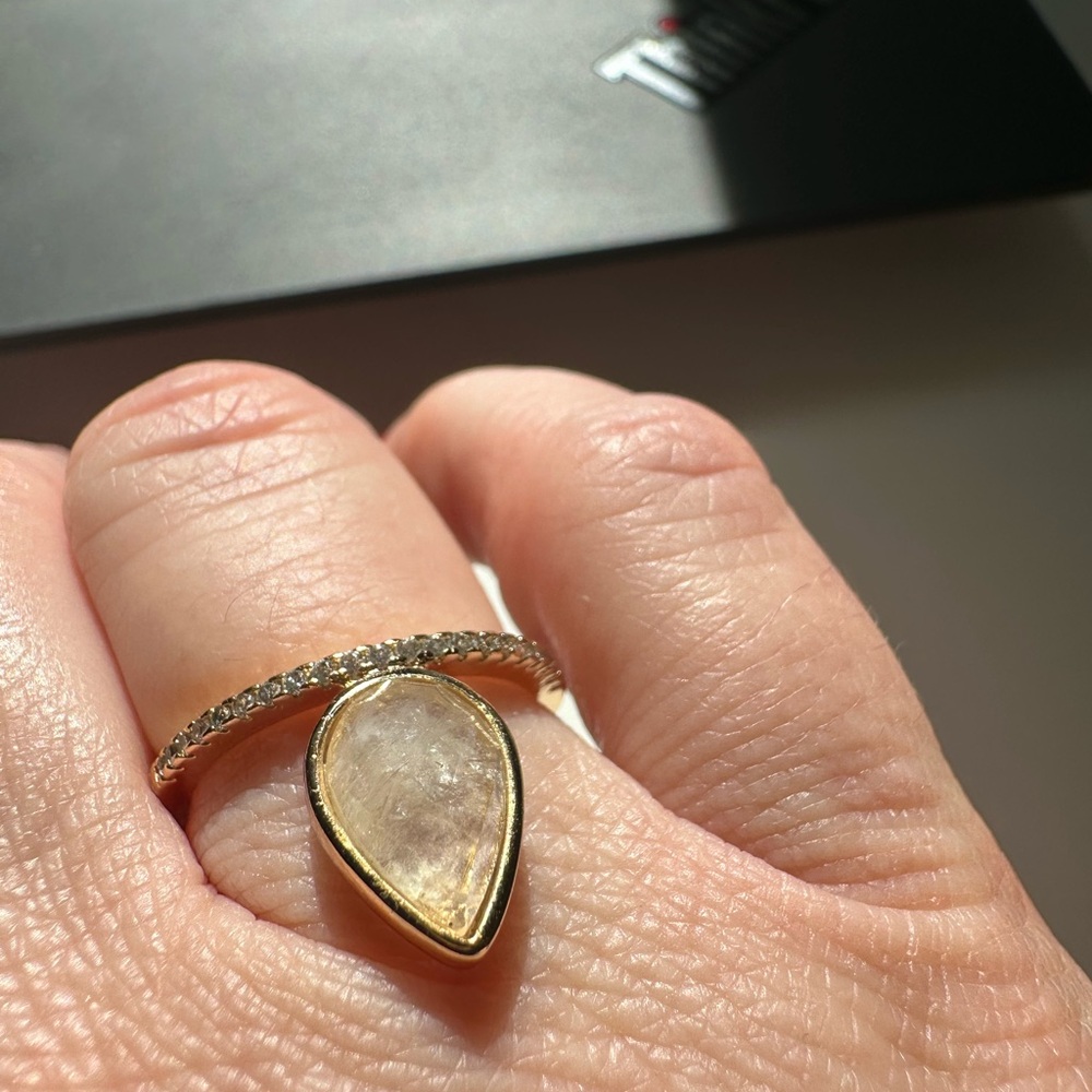 Melanie Auld Moonstone Teardrop ring